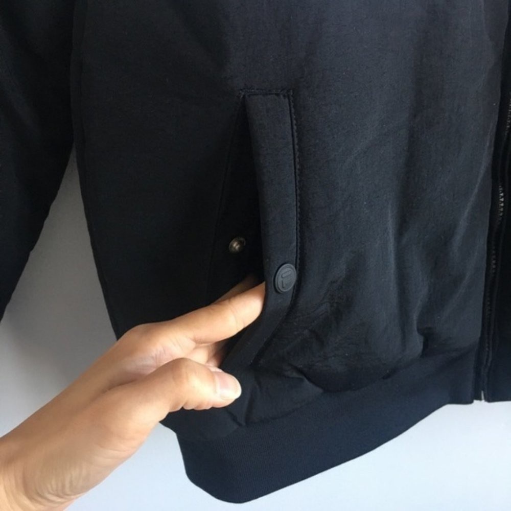 Fila Duccio Bomber Zip Up Black Jacket With Logo Small - Picture 7 of 11